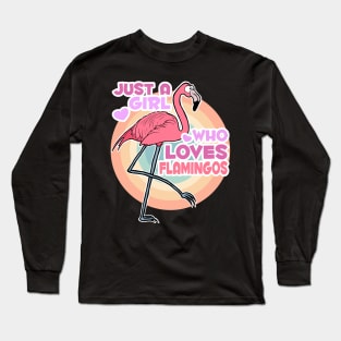 Just a Girl who loves Flamingos Long Sleeve T-Shirt